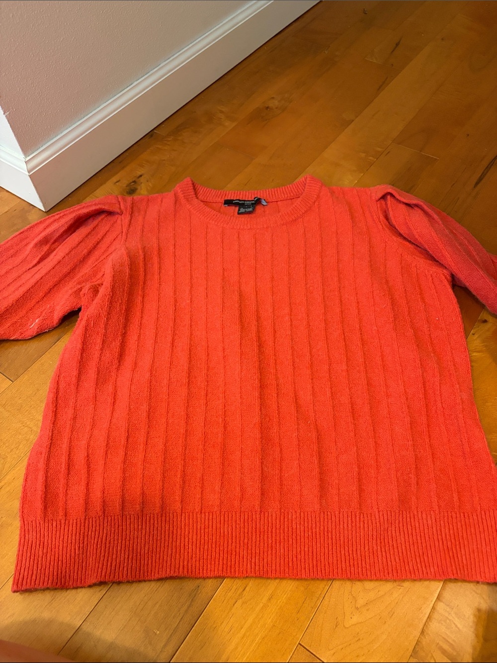French Connection Coral Ribbed Crewneck Sweater